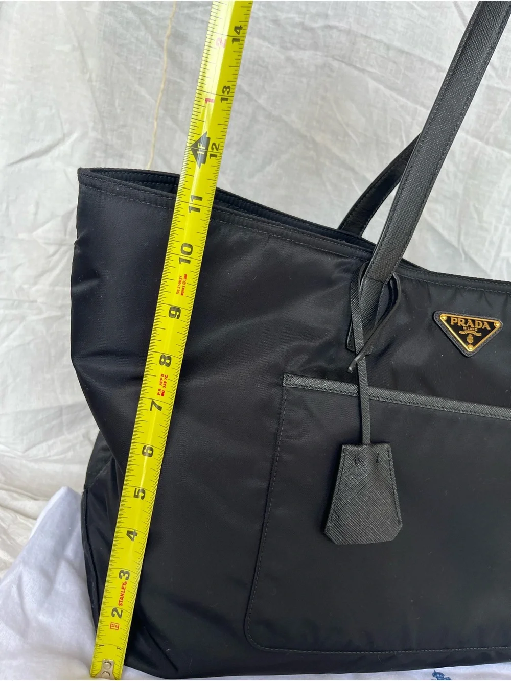 Prada Black 1978 Re-Edition Nylon Shopping Tote Bag - Prada